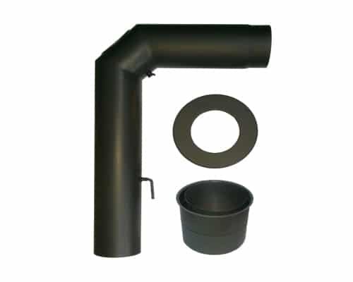 Ofenrohrset schwarz 120mm